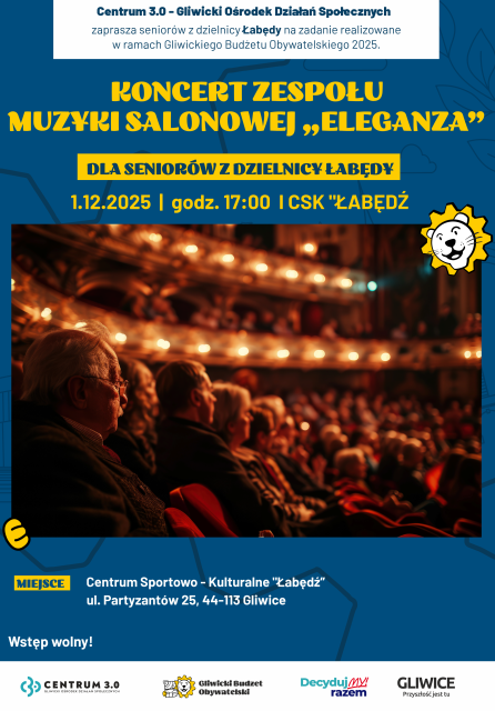 Koncert zespołu muzyki salonowe "ELEGANZA" I Seniorzy Łabędy I GBO 2025