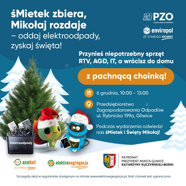 śMietek zbiera, Mikołaj rozdaje - oddaj elektrośmieci, zyskaj święta!