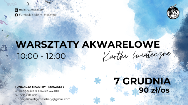 Warsztaty akwarelowe - Tworzenie kartek świątecznych