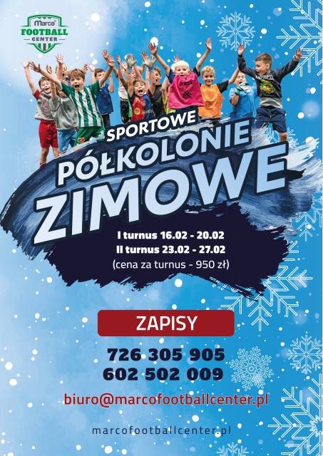 Zimowe półklonie w Marco Football Center