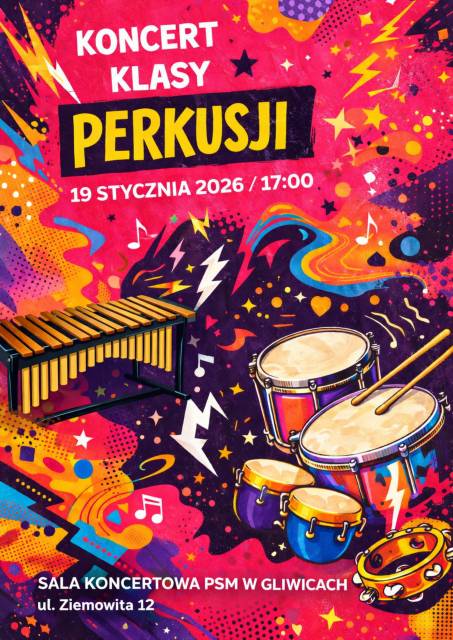 Koncert Klasy Perkusji PSM w Gliwicach