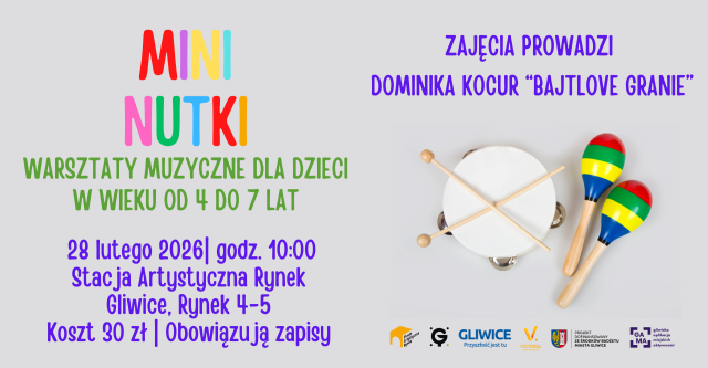 MINI NUTKI - warsztaty muzyczne dla dzieci w wieku od 4 do 7 lat