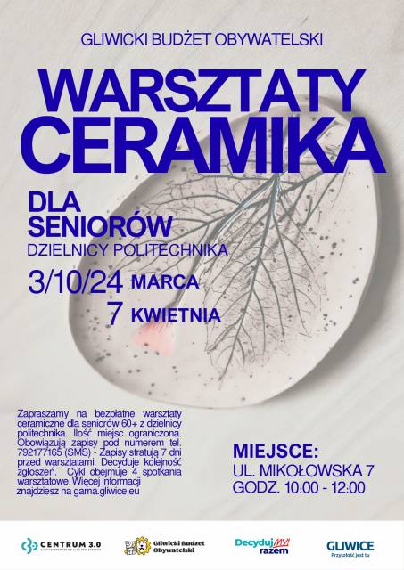 Warsztaty ceramiczne dla seniorów I Politechnika I  GBO 2026