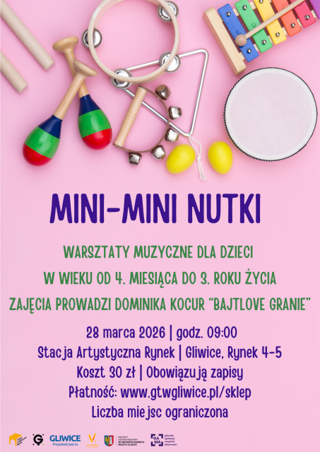 MINI-MINI NUTKI - warsztaty muzyczne dla dzieci od 4. miesiąca życia do 3. roku życia