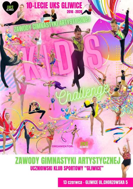 10-lecie UKS GLIWICE zawody gimnastyki artystycznej KIDS CHALLENGE 