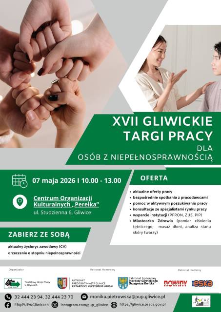 XVII Gliwickie Targi Pracy dla Osób z Niepełnosprawnością