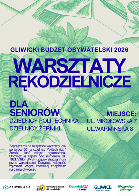 Warsztaty rękodzielnicze dla seniorów I Politechnia i Żerniki I GBO 2026
