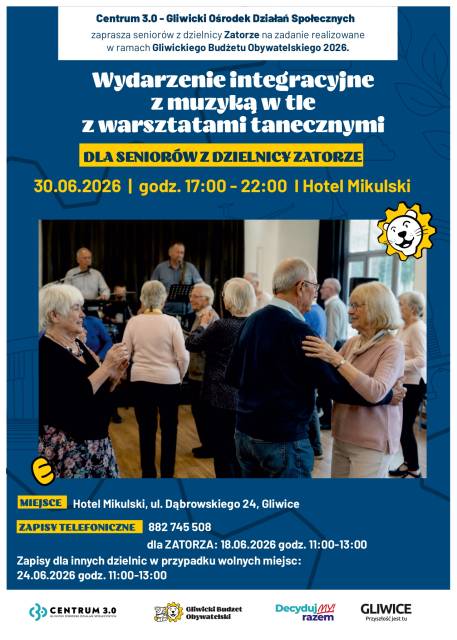 Wydarzenie integracyjne z muzyką na żywo i warsztatami tanecznymi I Seniorzy Zatorze I GBO 2026
