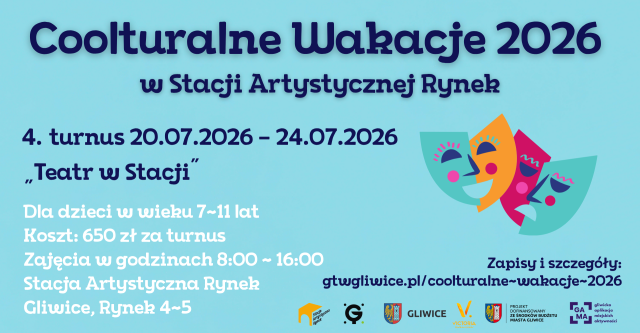 4. turnus 20.07.2026 – 24.07.2026 „Teatr w Stacji” | Coolturalne Wakacje 2026