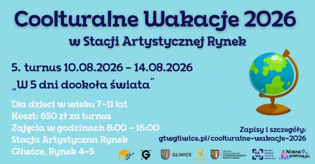 5. turnus 10.08.2026 – 14.08.2026 „W 5 dni dookoła świata” | Coolturalne Wakacje 2026