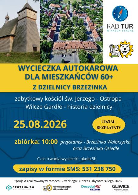 Bezpłatna wycieczka autokarowa dla mieszkańców 60+ I Brzezinka I GBO 2026