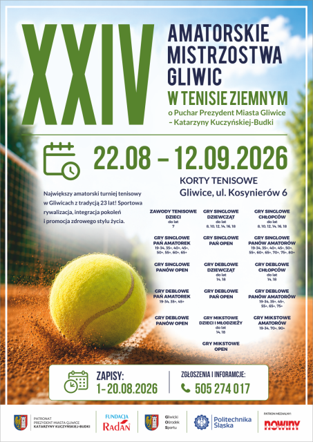 XXIV Amatorskie Mistrzostwa Gliwic w Tenisie Ziemnym
