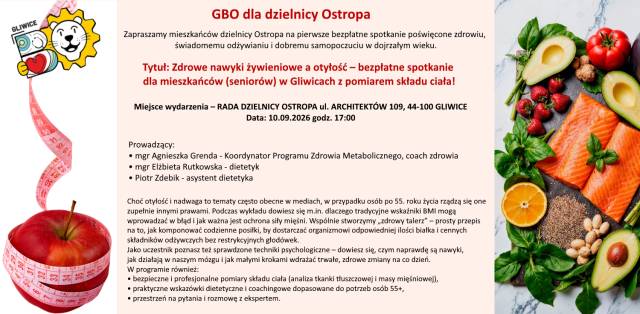 Spotkanie dla seniorów I Ostropa I  zdrowe nawyki żywieniowe a otyłość I GBO 2026