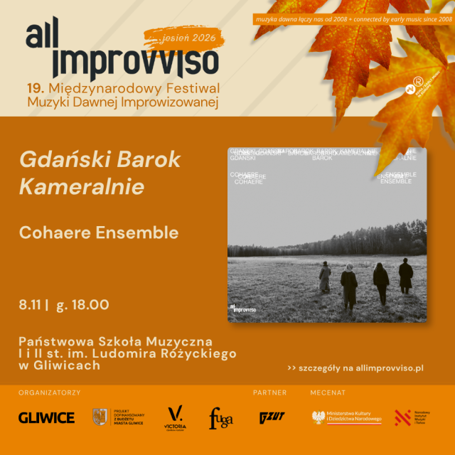Festiwal All'Improvviso - Gdański Barok Kameralnie – Cohaere Ensemble