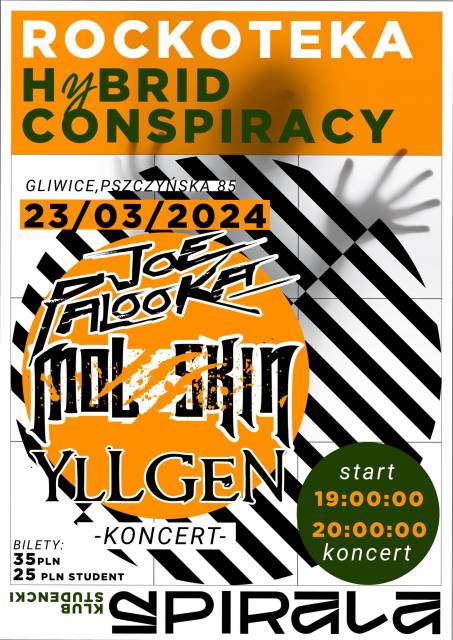 KONCERT - JOE PALOOKA / MOLESKIN / YLLGEN / Rockoteka z The Hybrid Conspiracy