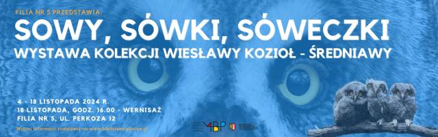 Sowy, sówki, sóweczki – wystawa prac Wiesławy Średniawy