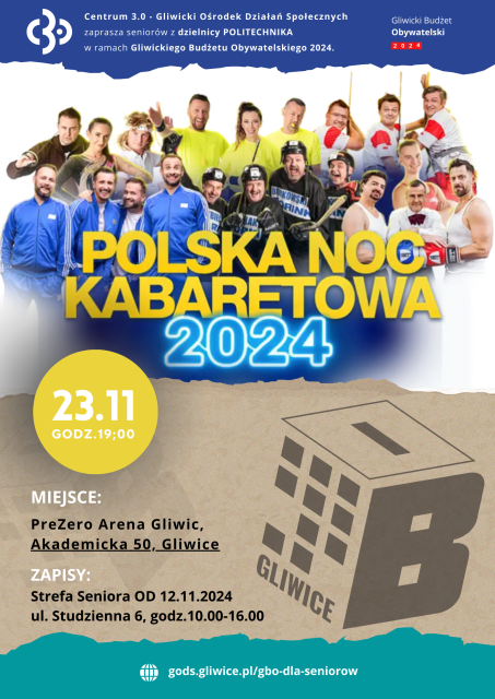 Noc kabaretowa dla seniorów z dzielnicy Politechnika I GBO 2024