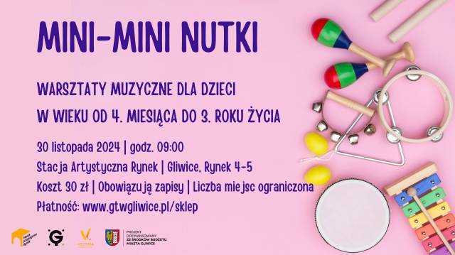 MINI-MINI NUTKI warsztaty muzyczne dla dzieci w wieku od 4. miesiąca życia do 3 lat