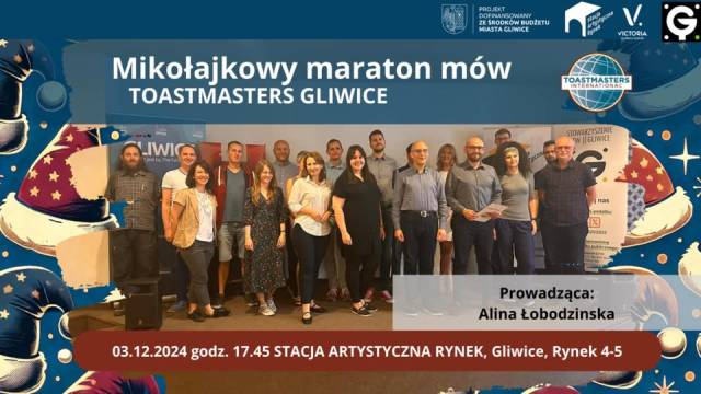 „Mikołajkowy maraton mów i ewaluacji” Toastmasters Gliwice