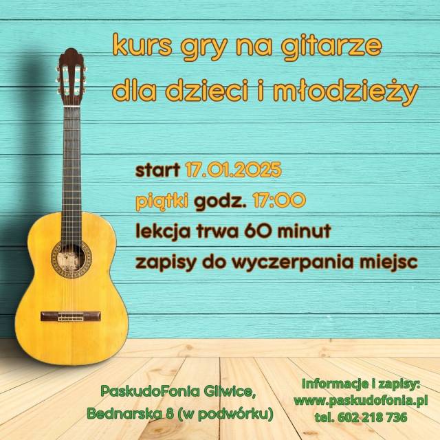 Zimowy kurs gry na gitarze dla dzieci 