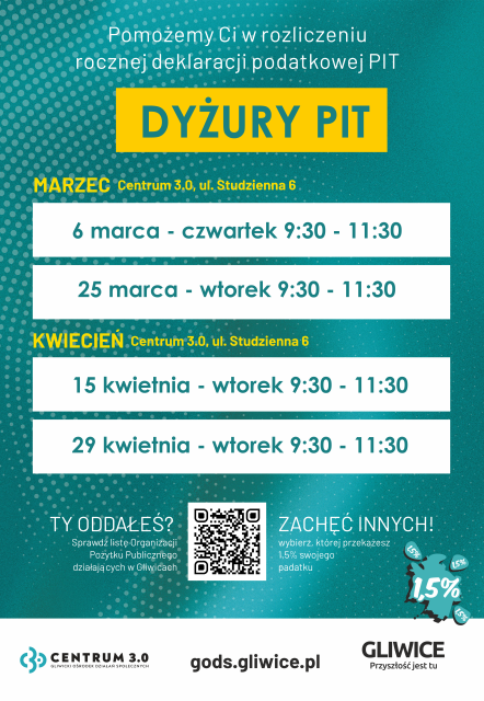 Dyżury PIT - Pomożemy Ci w rozliczeniu rocznej deklaracji PIT