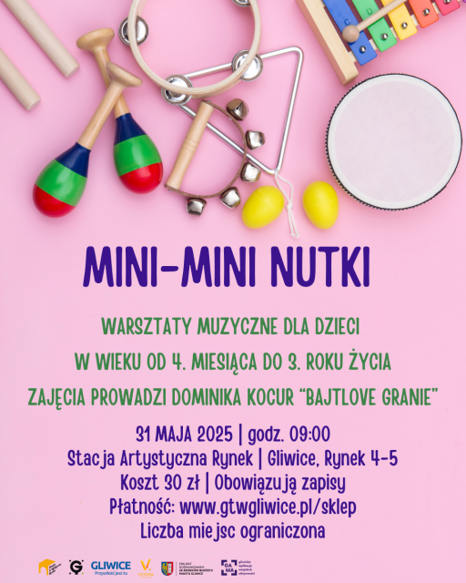 MINI-MINI NUTKI - warsztaty muzyczne dla dzieci od 4. miesiąca życia do 3. roku życia