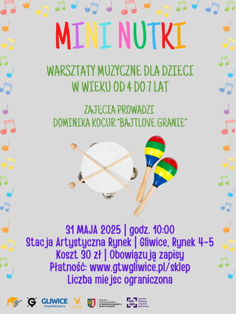 MINI NUTKI - warsztaty muzyczne dla dzieci w wieku od 4 do 7 lat