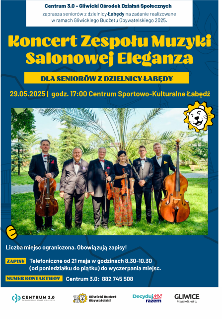 Koncert Zespołu Muzyki Salonowej Eleganza I Seniorzy Łabędy I GBO 2025