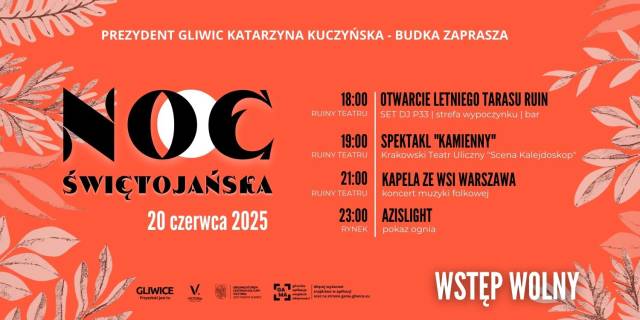 Noc świętojańska | Kapela ze Wsi Warszawa, spektakl „Kamienny”, letni taras Ruin, pokaz ognia