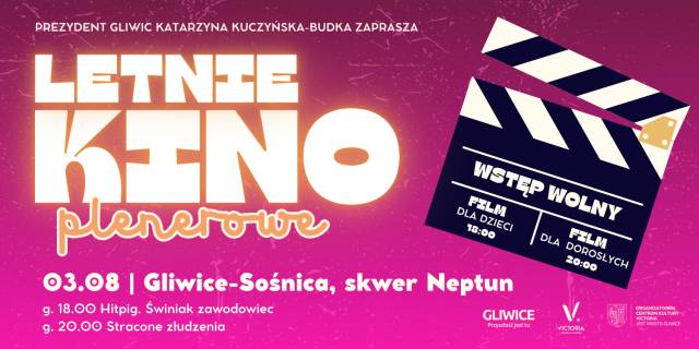 Letnie Kino Plenerowe 2025 | 03.08 | Gliwice-Sośnica skwer Neptun