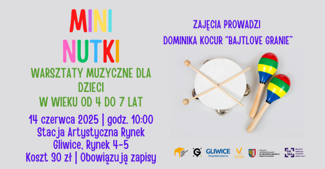 MINI NUTKI - warsztaty muzyczne dla dzieci w wieku od 4 do 7 lat