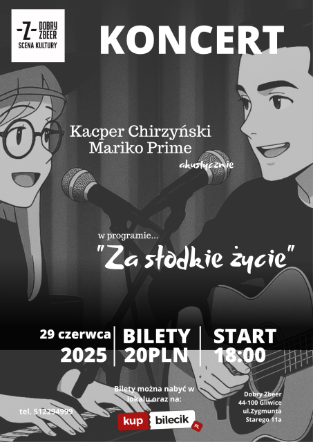 Koncert Mariko&Kacper - "Za słodkie życie!" – Wieczór z muzyką autorską i coverami
