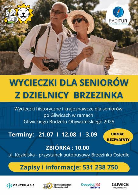 Wycieczki dla seniorów z dzielnicy Brzezinka I GBO 2025