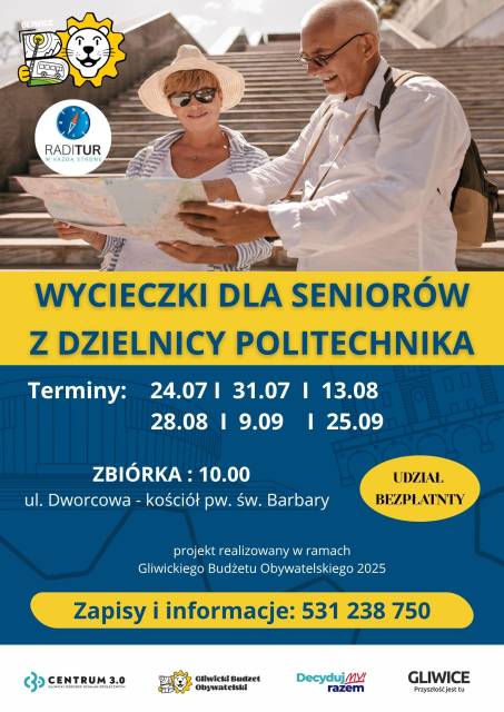 Wycieczki dla seniorów z dzielnicy Politechnika I GBO 2025