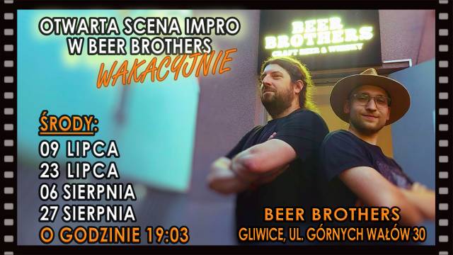 Otwarta Scena Impro w Beer Brothers - edycja wakacyjna 2025