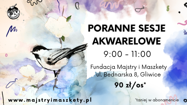 Poranna akwarela - warsztaty malarskie w Fundacji Majstry i Maszkety