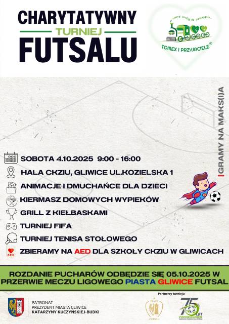 Charytatywny Turniej Futsalu Fundacji TOMEX I PRZYJACIELE - Gramy na Maks(i)a.