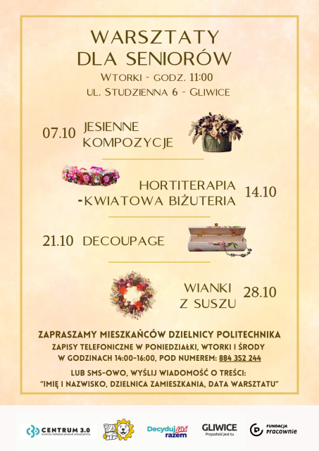 Warsztaty dla Seniorów  I Dzielnica Politechnika I GBO 2025